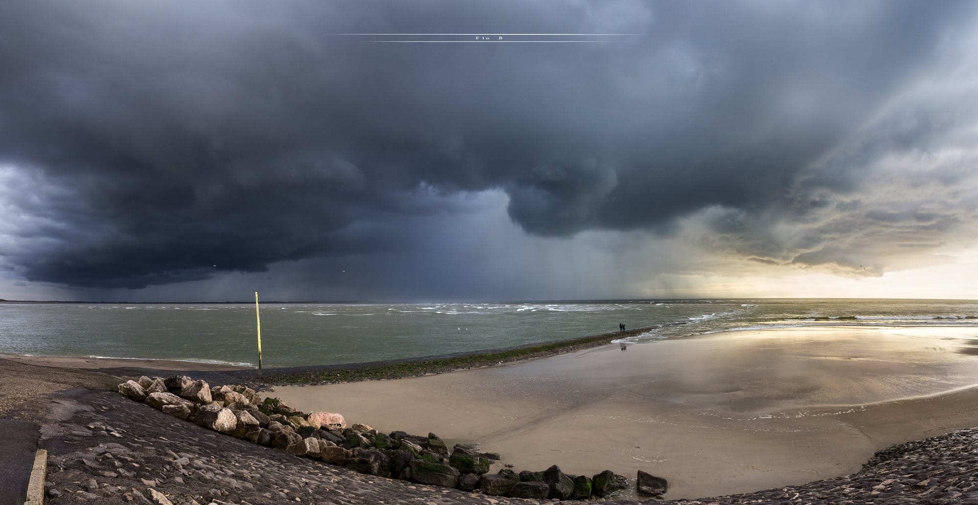 Panorama de 3 photos de la Baie d'Authie à Berck-sur-Mer dans le Pas-de-Calais - 04/04/2018 13:00 -  Flo B