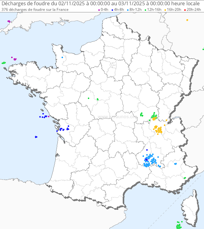 Cartes d'archive foudre