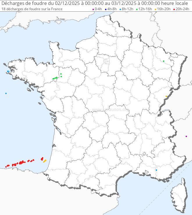 Cartes d'archive foudre