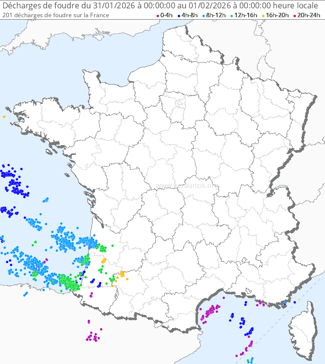 Cartes d'archive foudre