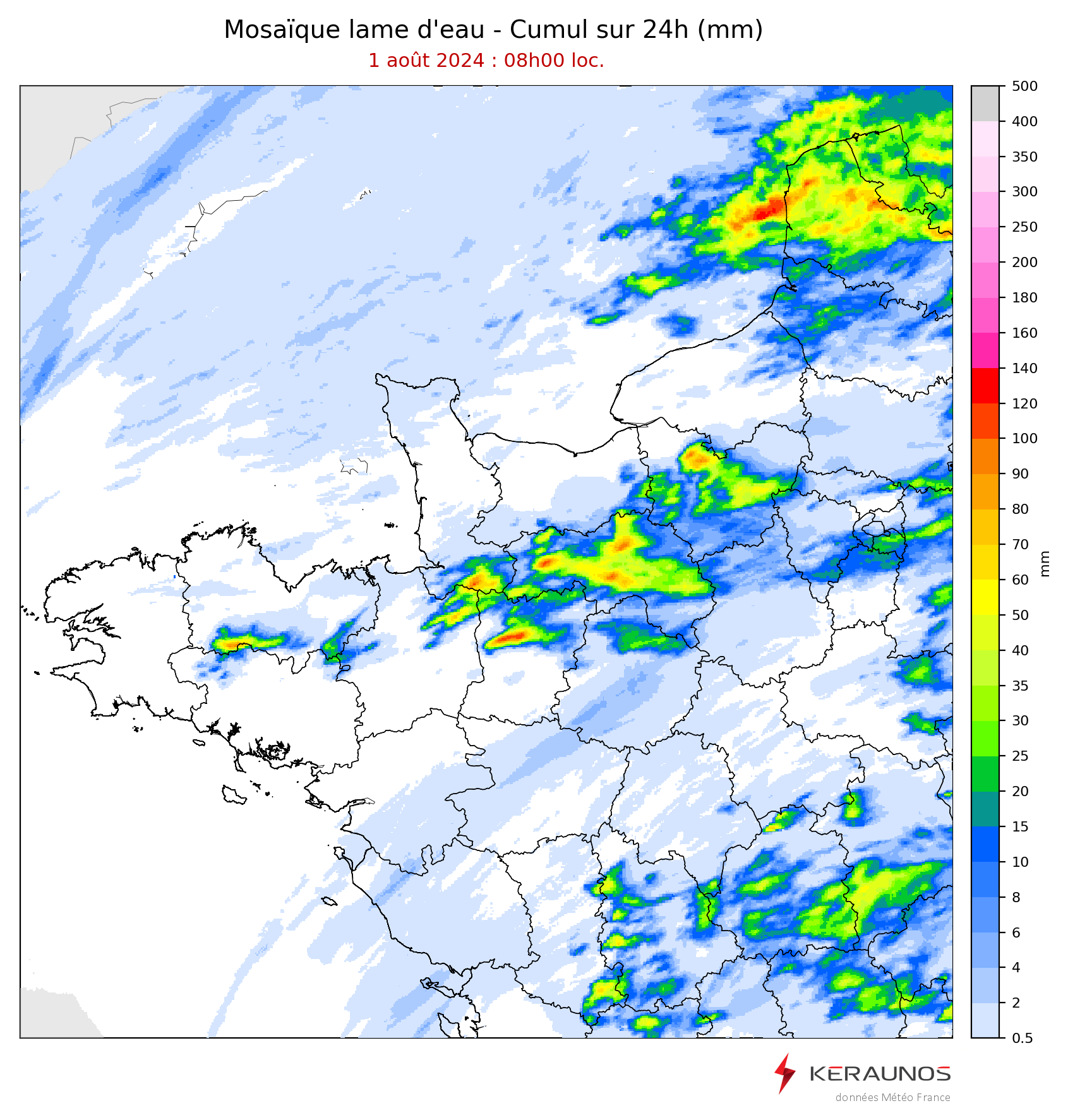 Orages virulents et très pluvieux le 31 juillet