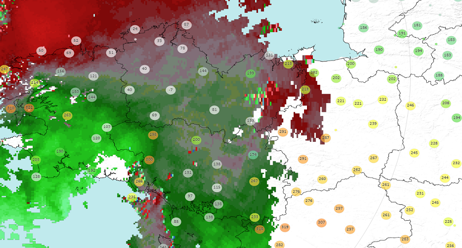 Nouveau : ajout des radars Doppler sur la carte temps réel