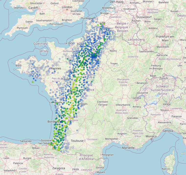 Nouveau : plus de 2 siècles de climat de la France en 330 millions de données