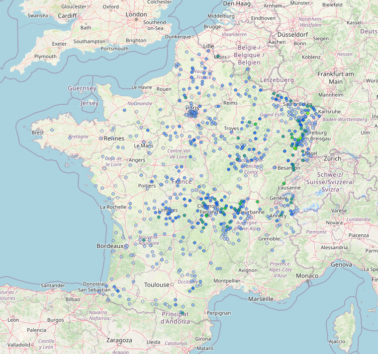 Nouveau : plus de 2 siècles de climat de la France en 330 millions de données