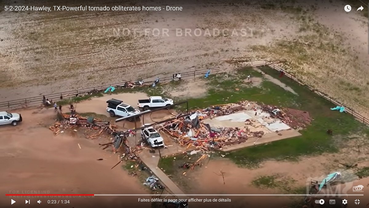 Analyse d'une tornade EF3 survenue dans le Texas le 2 mai