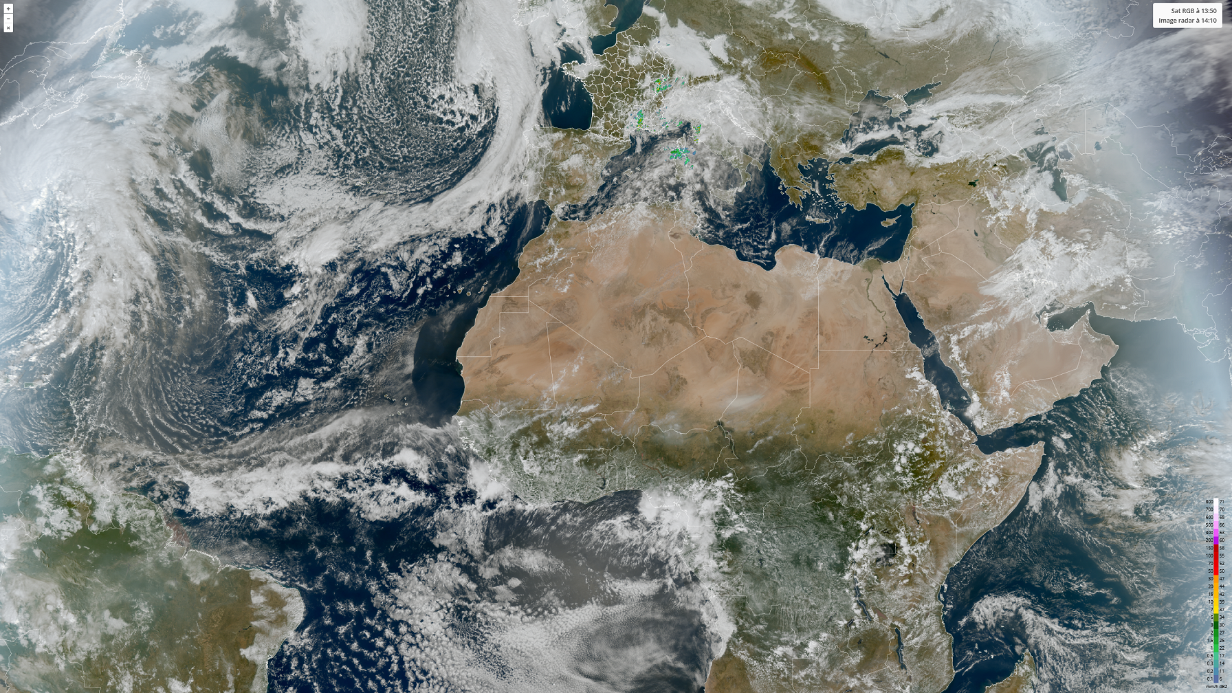 Satellites, animations, géolocalisation,… : du nouveau sur la carte temps réel !