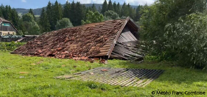 Une tornade fait quelques dégâts dans le Doubs le 3 septembre