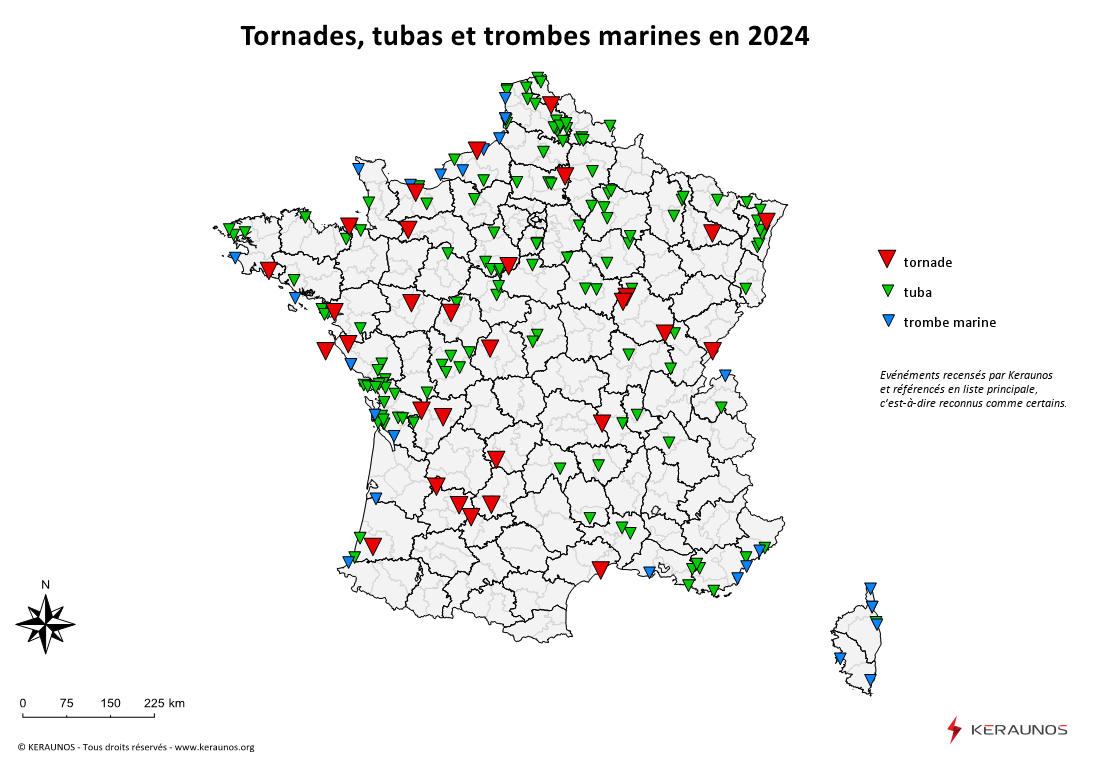 Les tornades en France en 2024 : bilan national