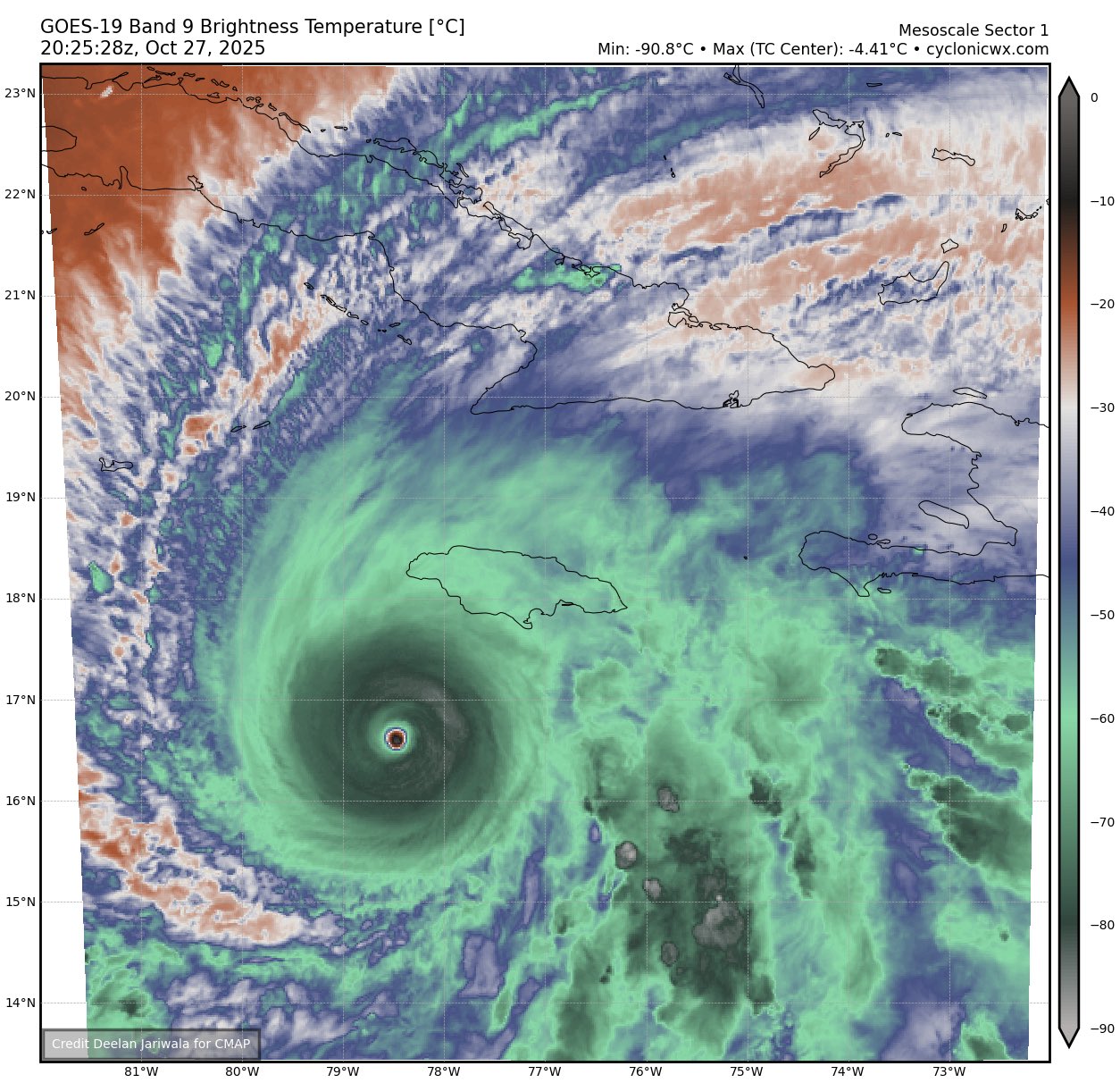L'ouragan Melissa, d'une extrême intensité, frappe la Jamaïque le 28 octobre
