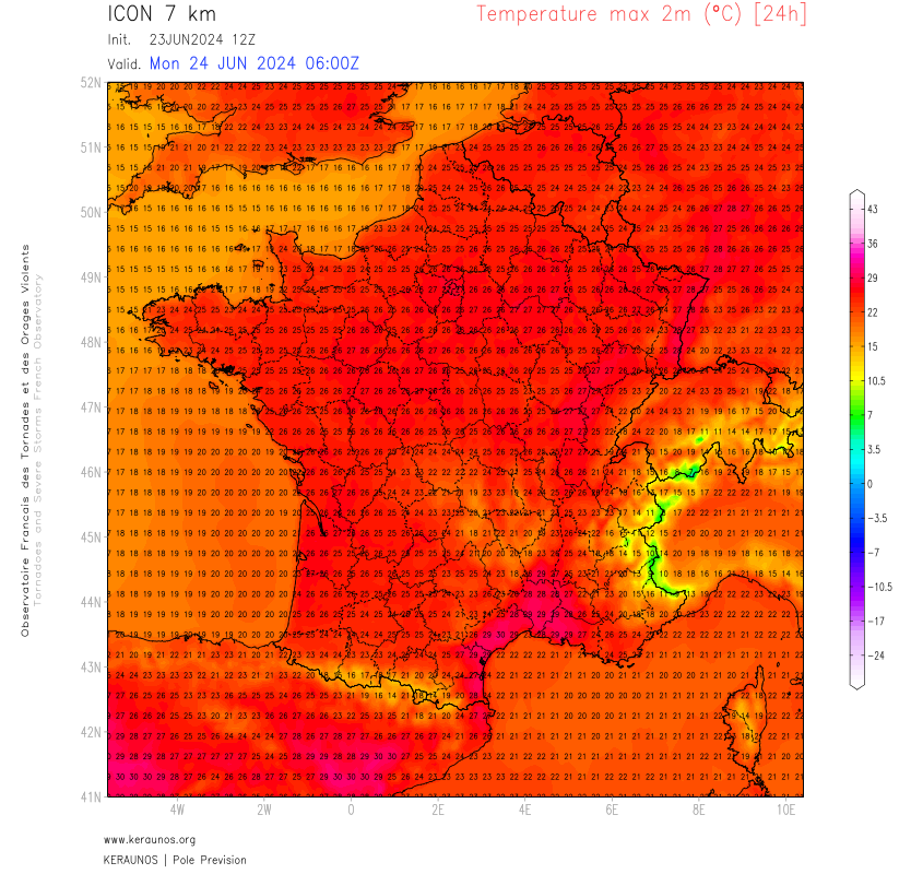 <p>La chaleur va s'installer raisonnablement demain lundi sur la France, avec très fréquemment 25 à 30°C. Les conditions seront donc estivales, avec une évolution orageuse attendue entre les Alpes et l'est du Languedoc, jusqu'en Corse dans l'après-midi.</p>
