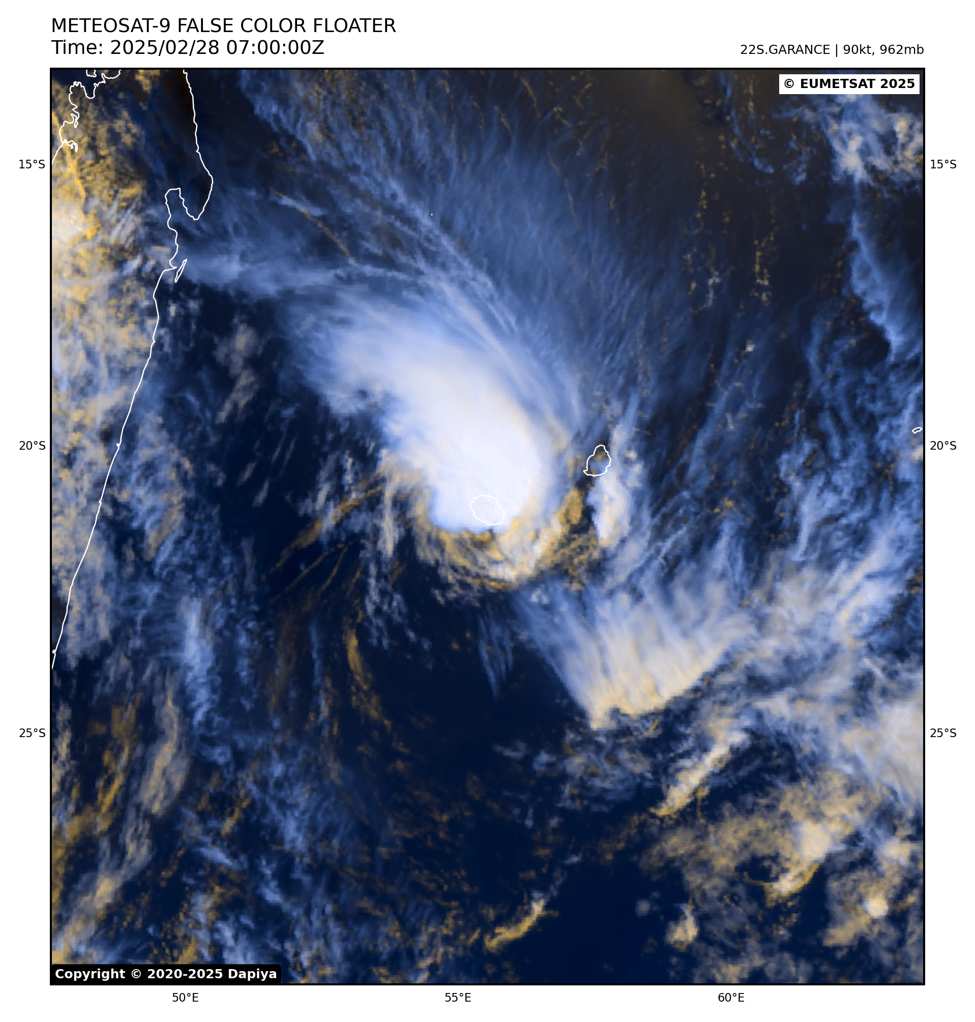 <p>Cyclone Garance - Les valeurs relevées à la Réunion sont exceptionnelles : <br>- 234 km/h à Piton Sainte-Rose <br>- 214 km/h à l'aéroport de Saint-Denis <br>- 199 km/h à Saint-Benoît <br>- 159 km/h à Pierrefonds <br>- 153 km/h au Baril <br>- 150 à 180 km/h sur le relief Garance traverse l'île du nord au sud.</p>