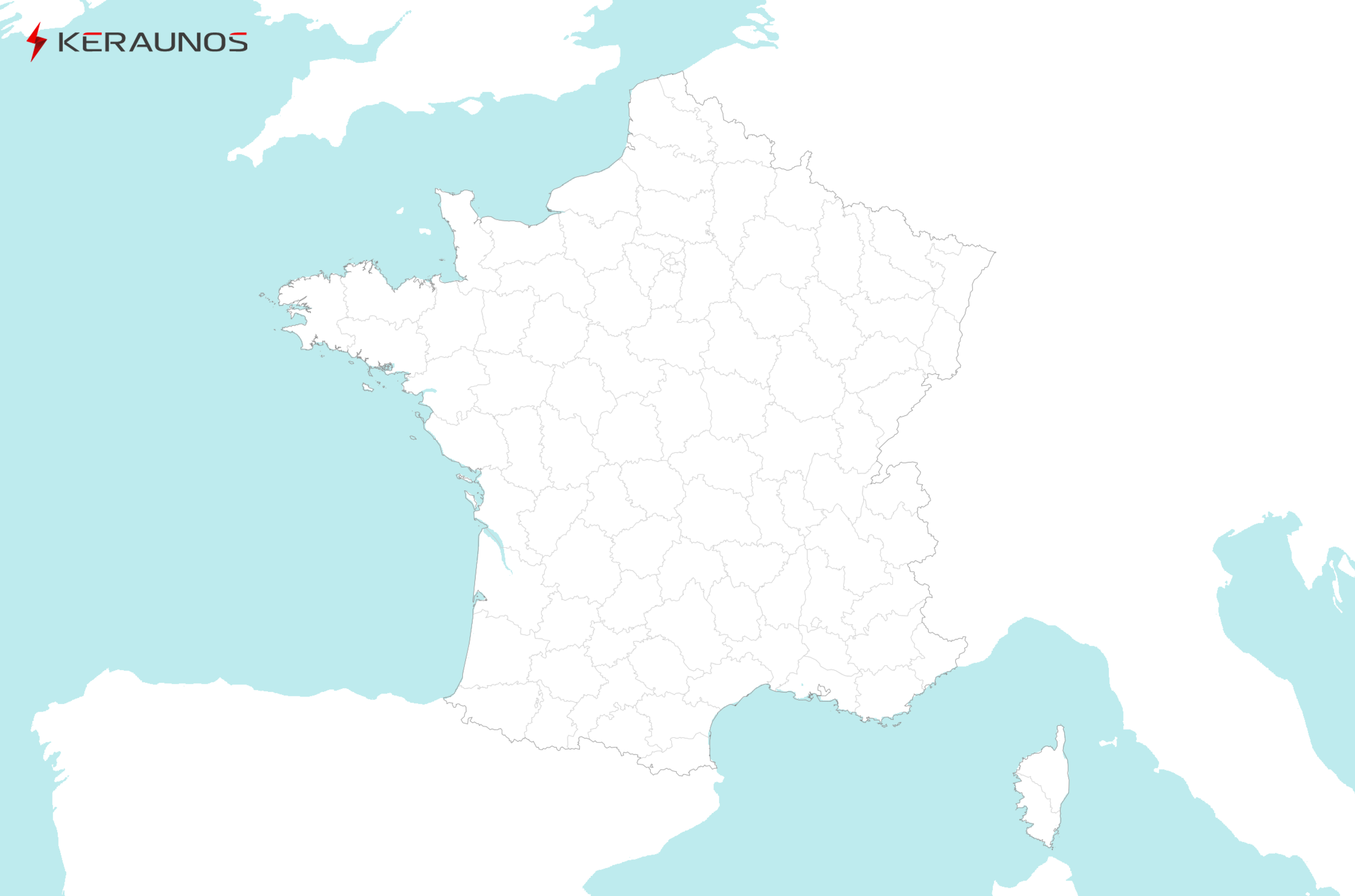 Carte des radars de France de Météo France