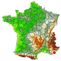 Tornade de Sainte-Maxime, dans le Var, le 18 mai 2013 : localisation de la tornade.