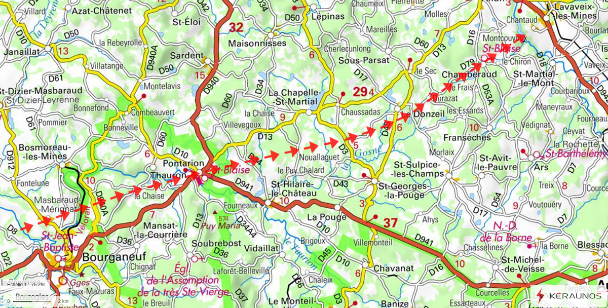 Tornade EF2 à Pontarion (Creuse) le 9 mars 2023