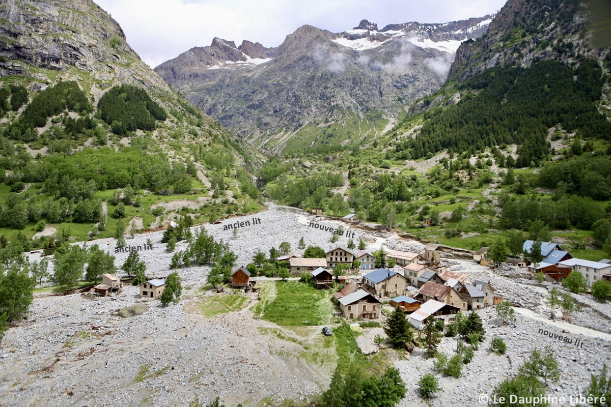 Lave torrentielle à la Bérarde (Isère) le 21 juin 2024