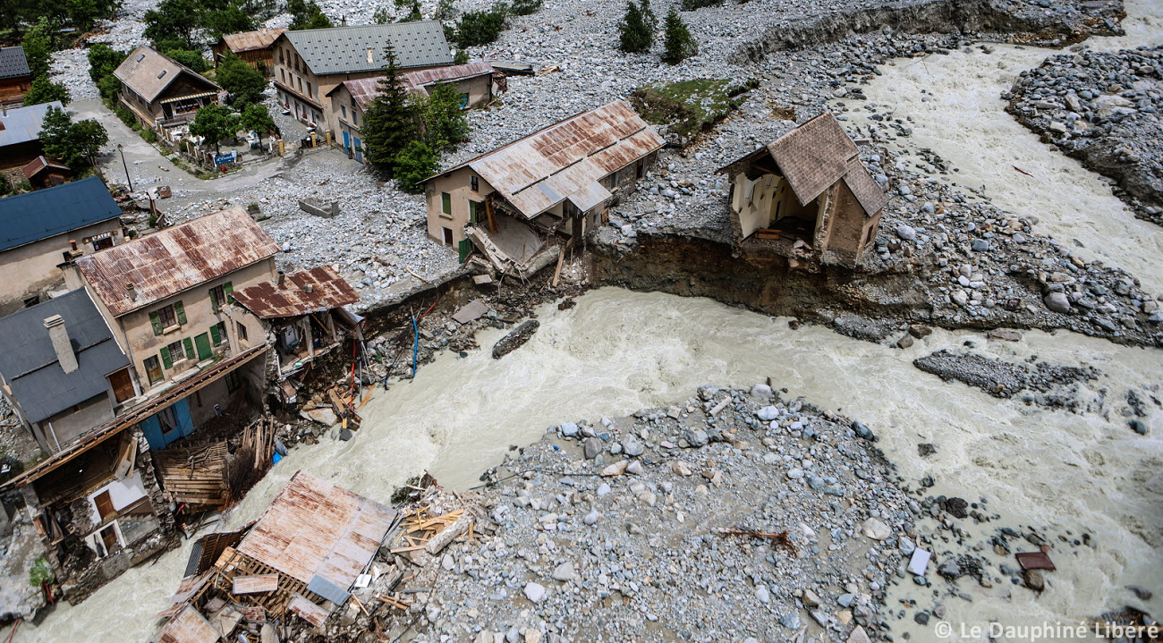 Lave torrentielle à la Bérarde (Isère) le 21 juin 2024