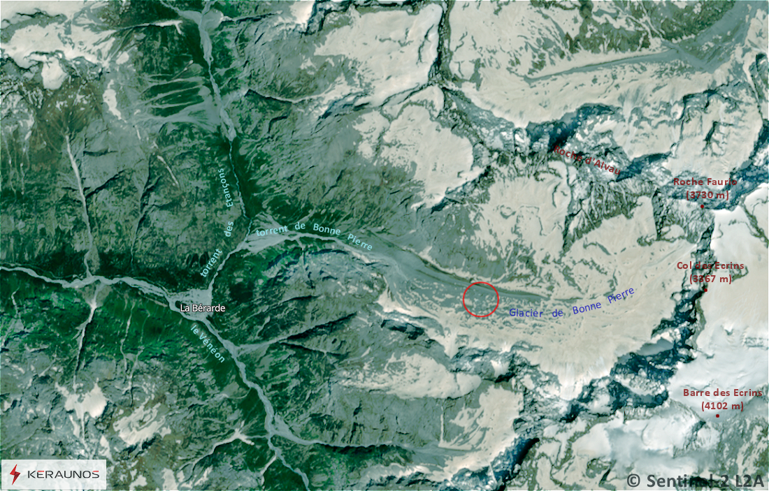 Lave torrentielle à la Bérarde (Isère) le 21 juin 2024