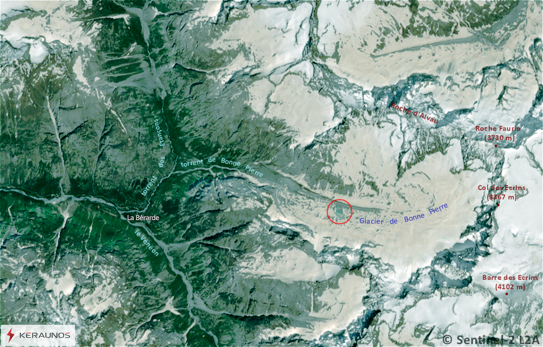 Lave torrentielle à la Bérarde (Isère) le 21 juin 2024