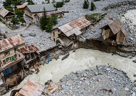 Lave torrentielle à la Bérarde (Isère) le 21 juin 2024