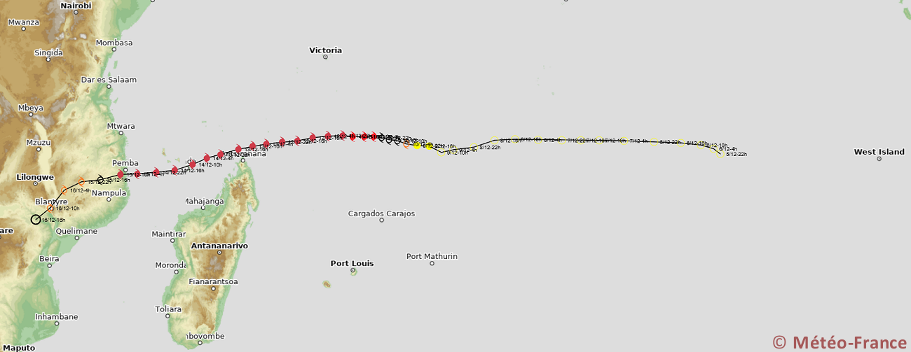 Cyclone Chido à Mayotte le 14 décembre 2024