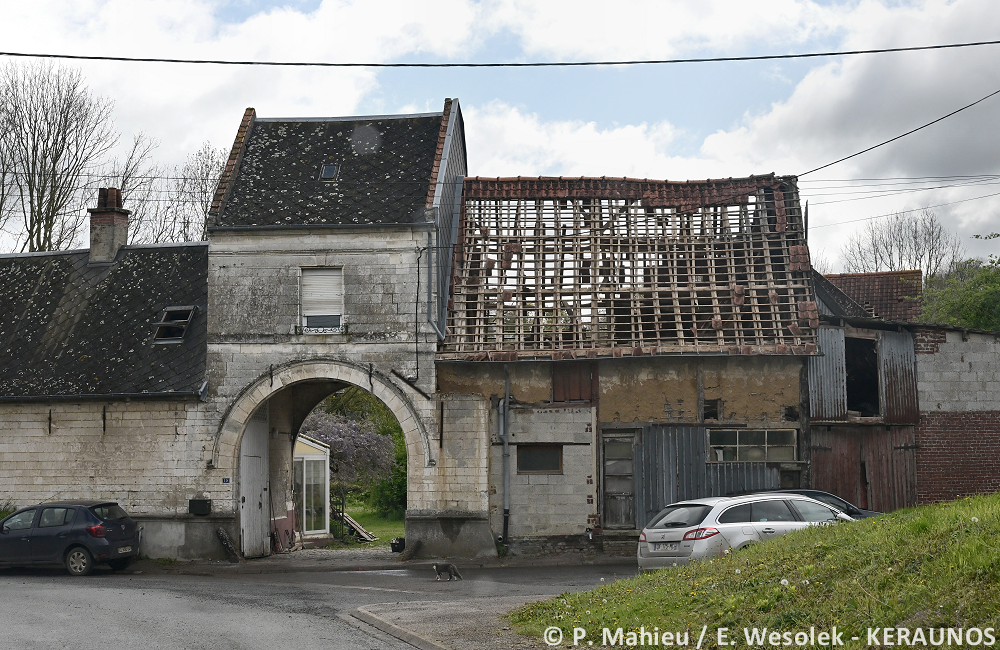 Microrafale d'intensité modérée (D2) à Gouy-en-Artois (Pas-de-Calais) le 8 avril 2024