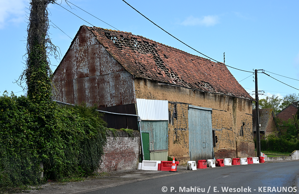 Microrafale d'intensité modérée (D2) à Gouy-en-Artois (Pas-de-Calais) le 8 avril 2024