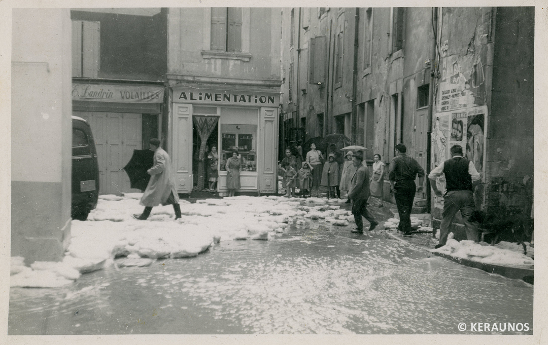 Orage de grêle le 16 juin 1957 à Châteaurenard (Bouches-du-Rhône)