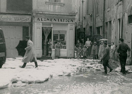 Orage de grêle le 16 juin 1957 à Châteaurenard (Bouches-du-Rhône)