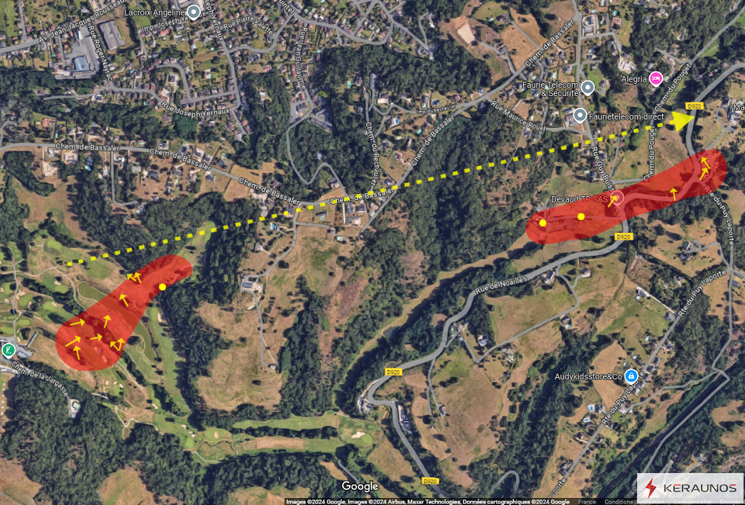 Tornade EF1 à Brive-la-Gaillarde (Corrèze) le 8 octobre 2024