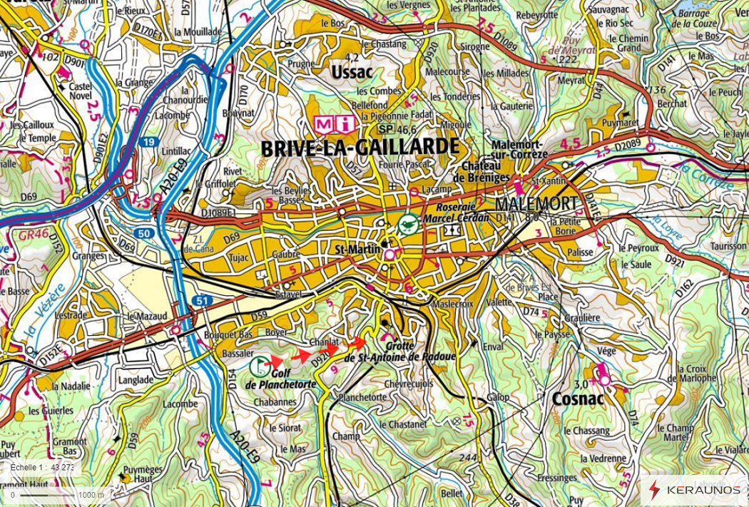 Tornade EF1 à Brive-la-Gaillarde (Corrèze) le 8 octobre 2024