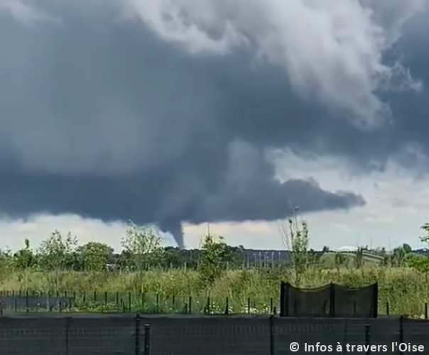 Tornade EF2 à Carlepont (Oise) le 18 juin 2024