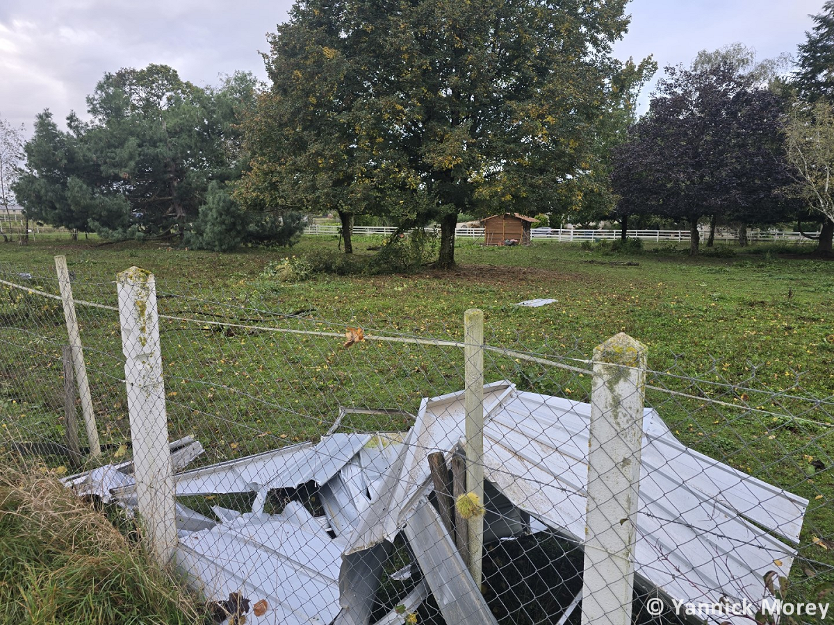 Tornade EF1 à Losne (Côte-d'Or) le 26 septembre 2024