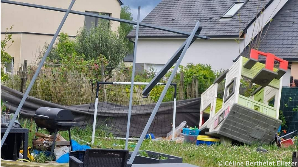 Tornade EF0 à Saint-Sylvain-d'Anjou (Maine-et-Loire) le 27 avril 2024