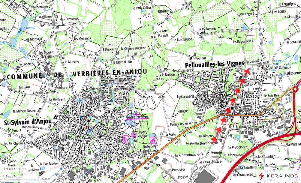 Tornade EF0 à Saint-Sylvain-d'Anjou (Maine-et-Loire) le 27 avril 2024