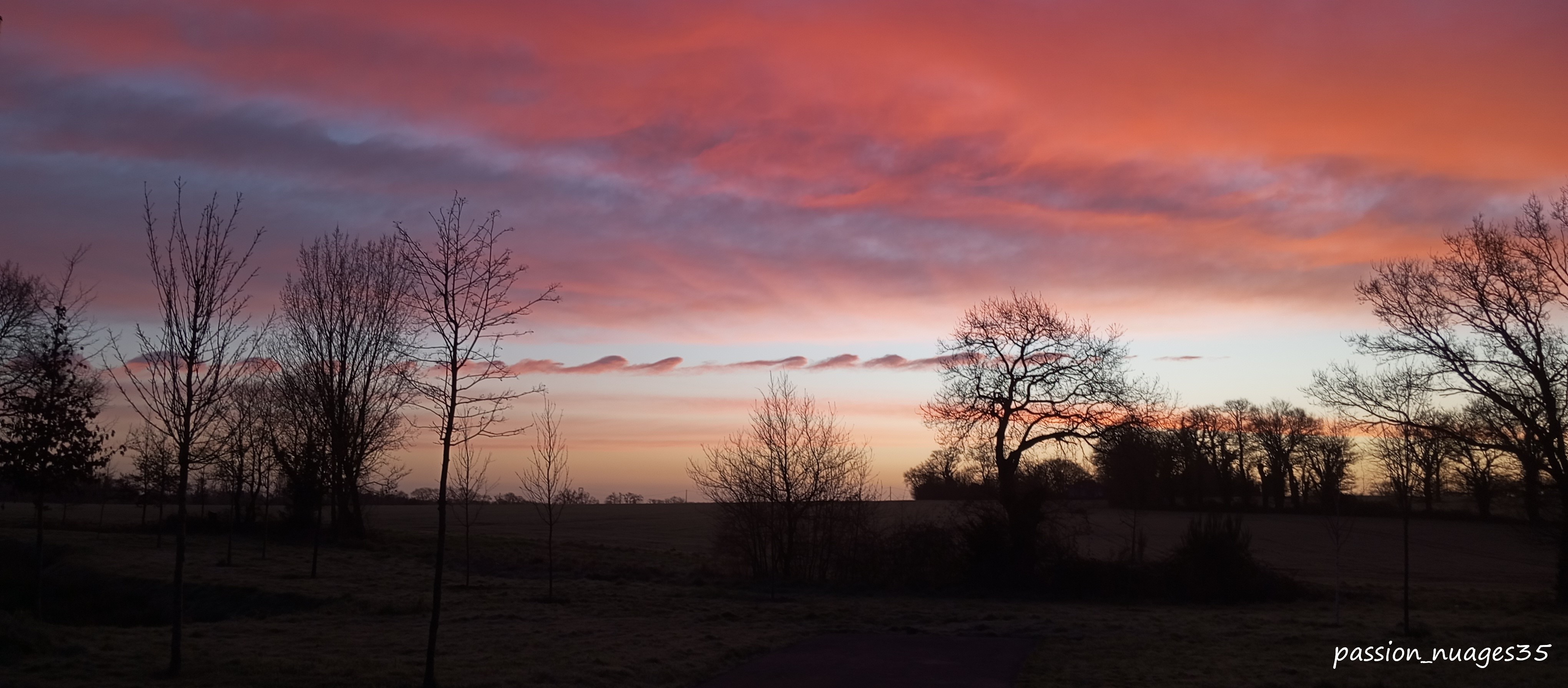 Un très beau ciel le matin du mercredi 26 février à 7h44 à Vern-Sur-Seiche (35) - 26/02/2025 07:44 - Martin Wolf