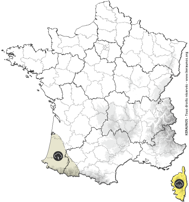 Carte de prévision des orages