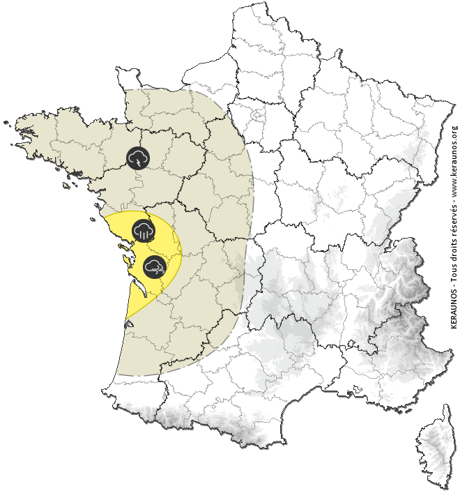 Carte de prévision des orages