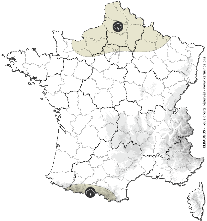 Carte de prévision des orages