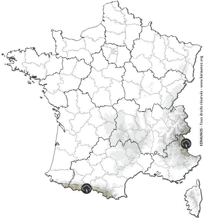 Carte de prévision des orages