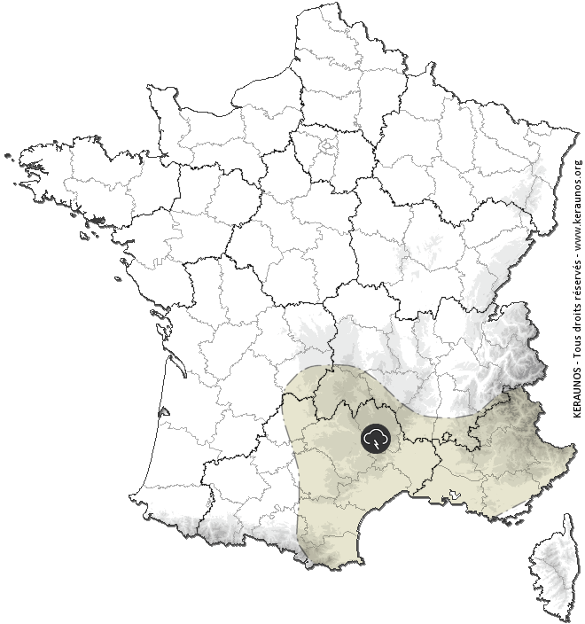 Carte de prévision des orages