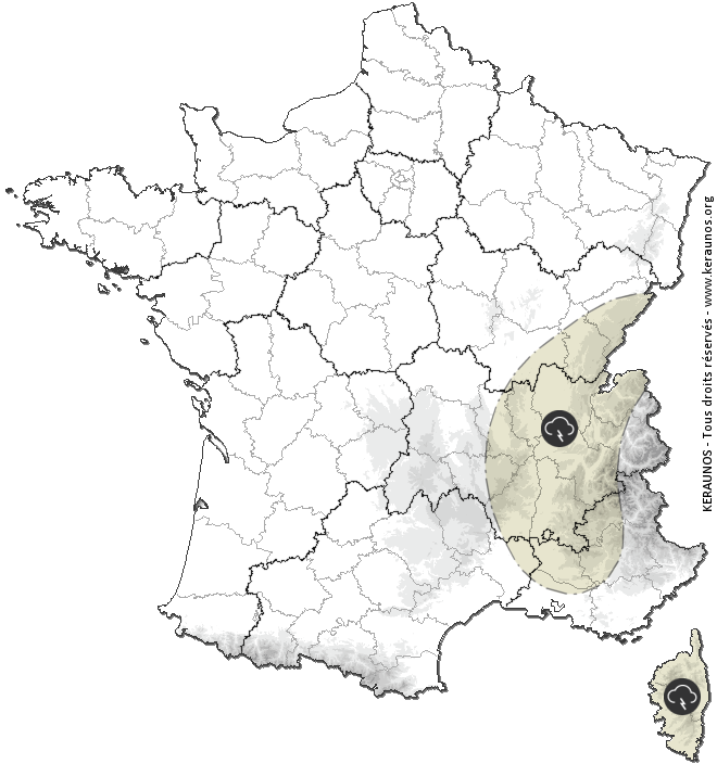 Carte de prévision des orages