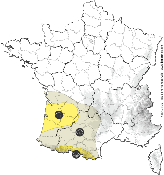 Carte de prévision des orages