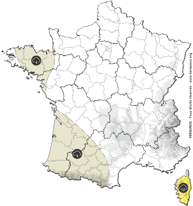 Carte de prévision des orages