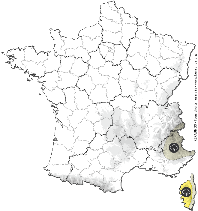 Carte de prévision des orages
