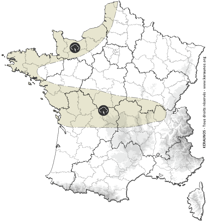 Carte de prévision des orages