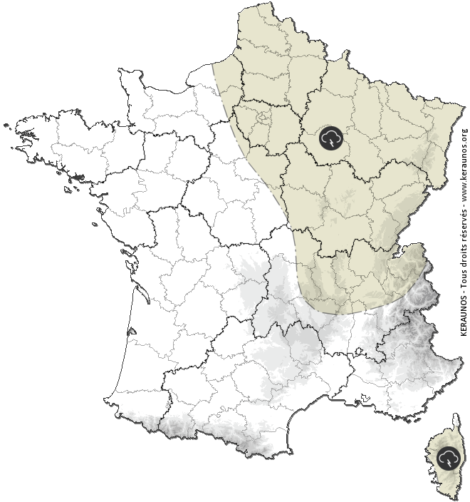 Carte de prévision des orages