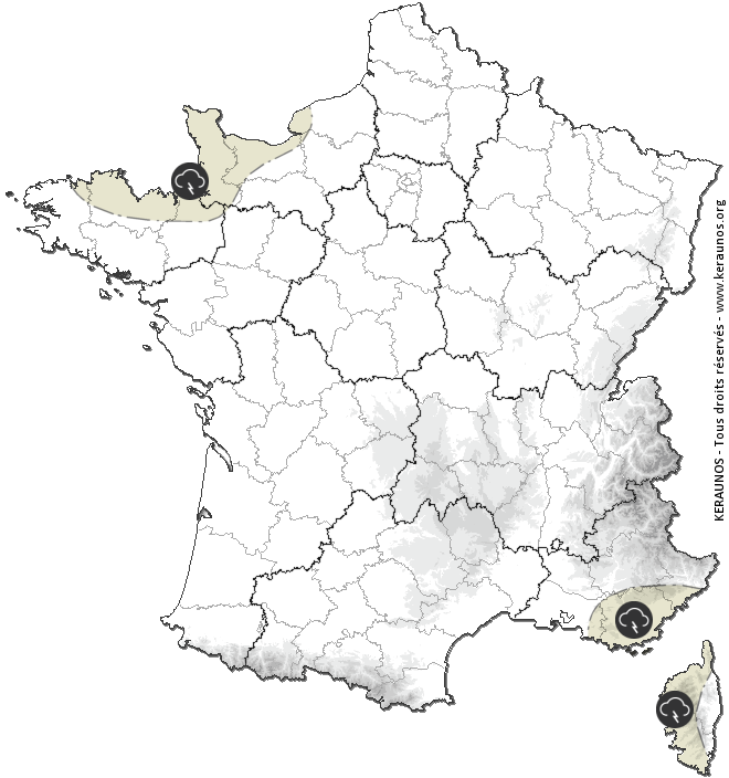 Carte de prévision des orages
