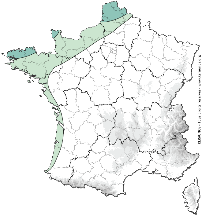 Carte de probabilité d'orage