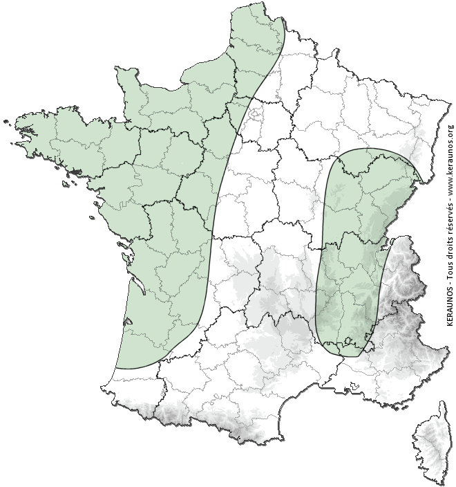 Carte de probabilité d'orage