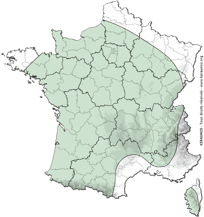 Carte de probabilité d'orage